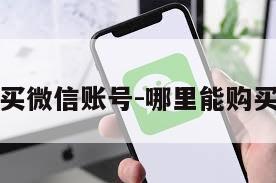 从哪里购买微信账号-哪里能购买微信账号